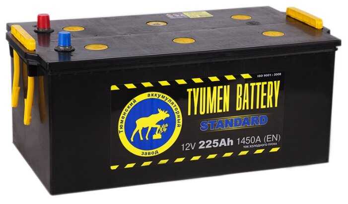 Аккумулятор для грузовиков TYUMEN BATTERY STANDART 6СТ-225 1500A о.п.