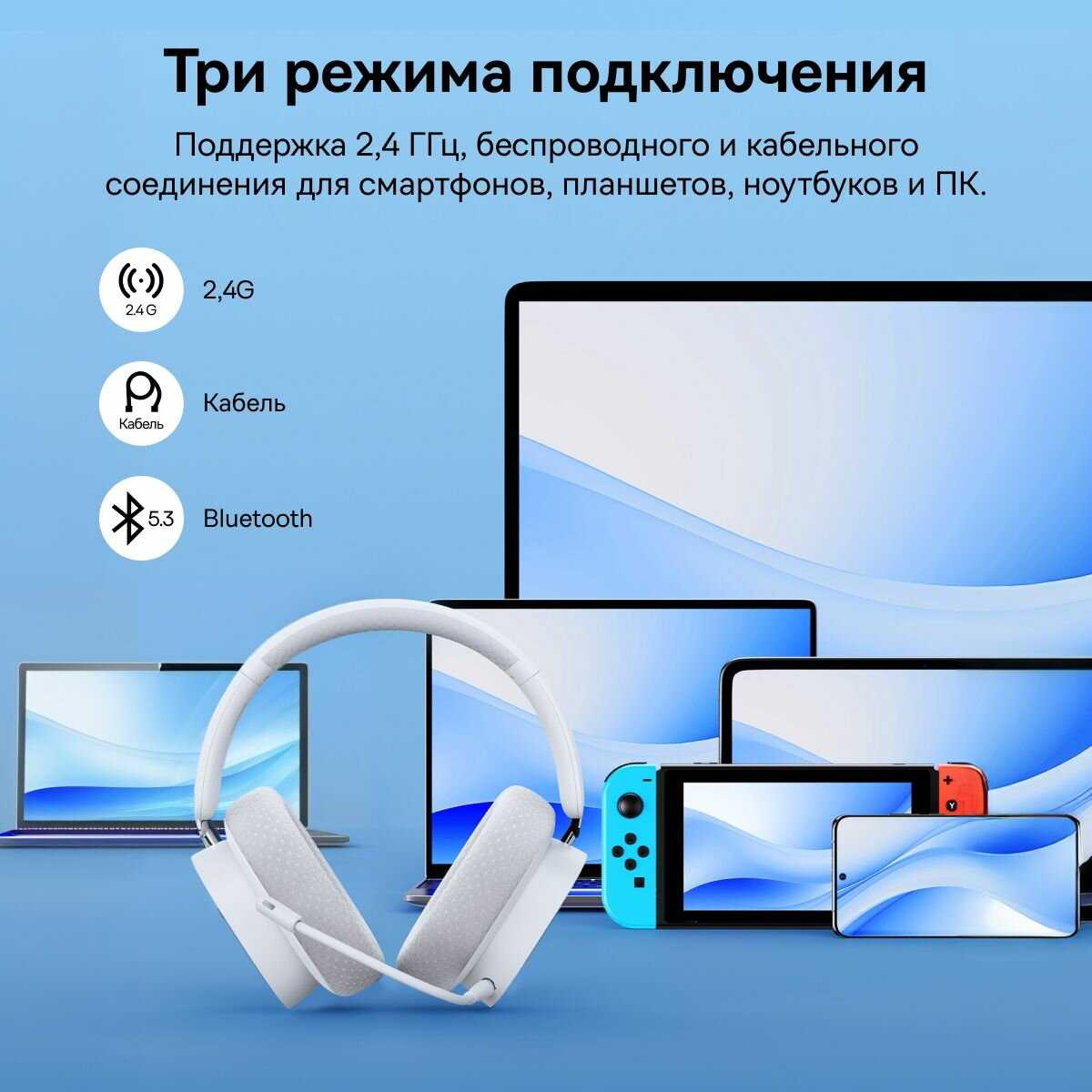 Игровые беспроводные наушники AeQur GH02 фотография 1