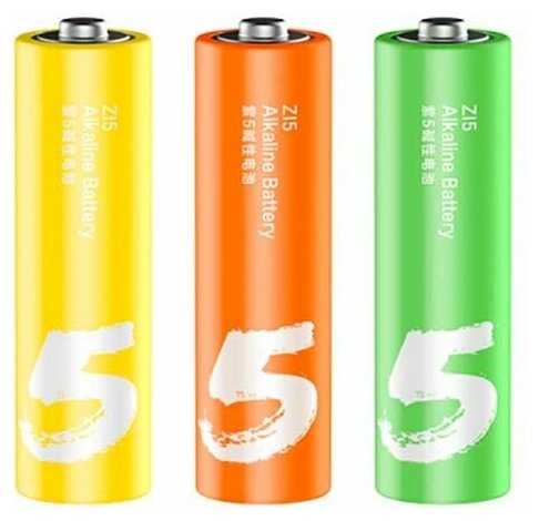 Батарейки алкалиновые Xiaomi ZMI Rainbow Z15AA/Z17AAA (12+12 шт.) цветные фотография 2