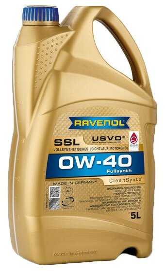 Полусинтетическое моторное масло RAVENOL Super Synthetik Oel SSL SAE 0W-40 фотография 2
