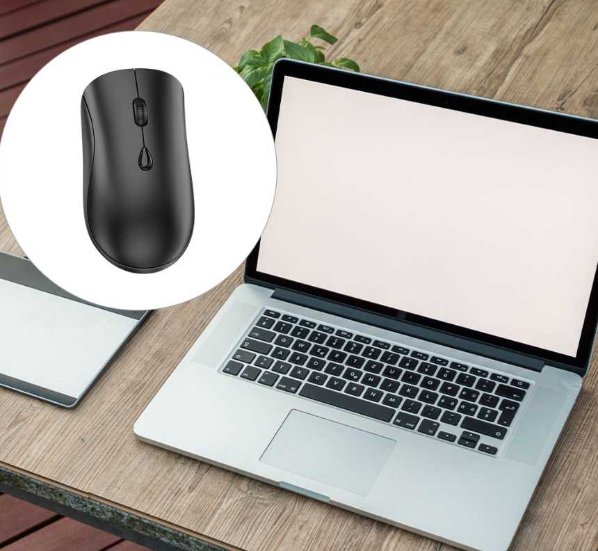 Беспроводная мышь Удобная бесшумная мышка с штатным аккумулятором фотография 5