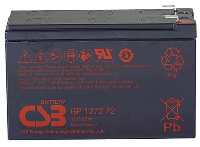 Аккумуляторная батарея CSB GP 1272 F2 (28W 12В)