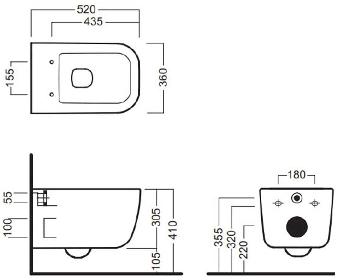 Чаша унитаза подвесная Hatria Bianca Y1X401 с горизонтальным выпуском фотография 4