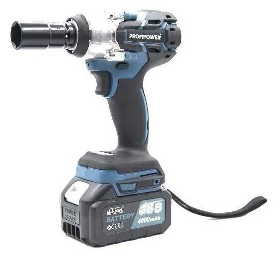 Аккумуляторный ударный гайковерт PROFIPOWER MKDTW-18B фотография 9