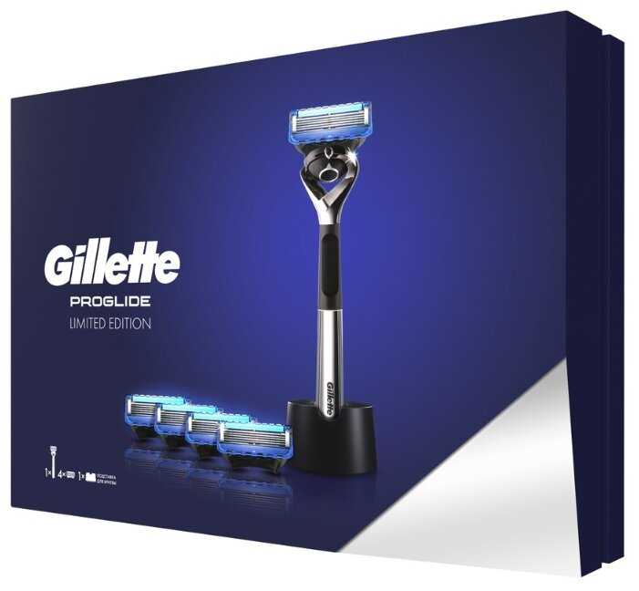 Набор Gillette подарочный: подставка, бритвенный станок ProGlide Flexball Chrome ограниченная серия с хромированной ручкой фотография 2