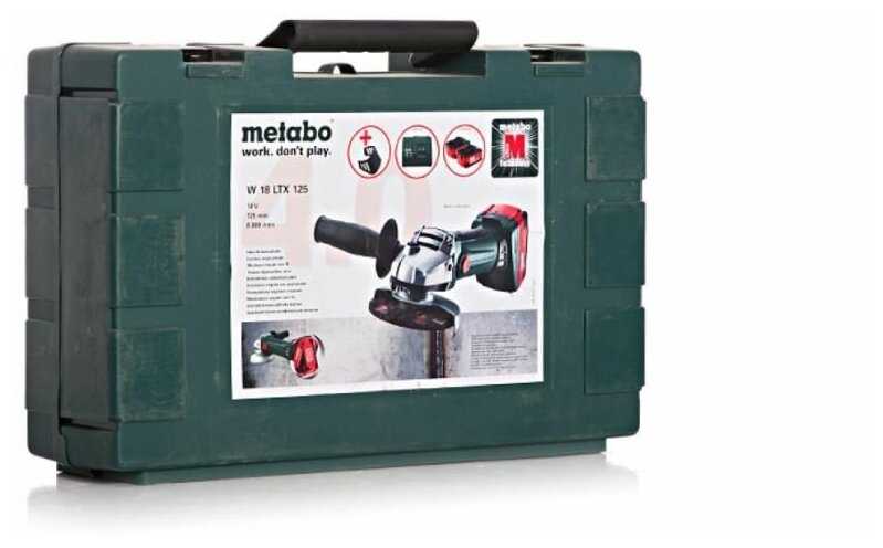 Аккумуляторная УШМ Metabo W 18 LTX 125 Quick (602174610) фотография 10