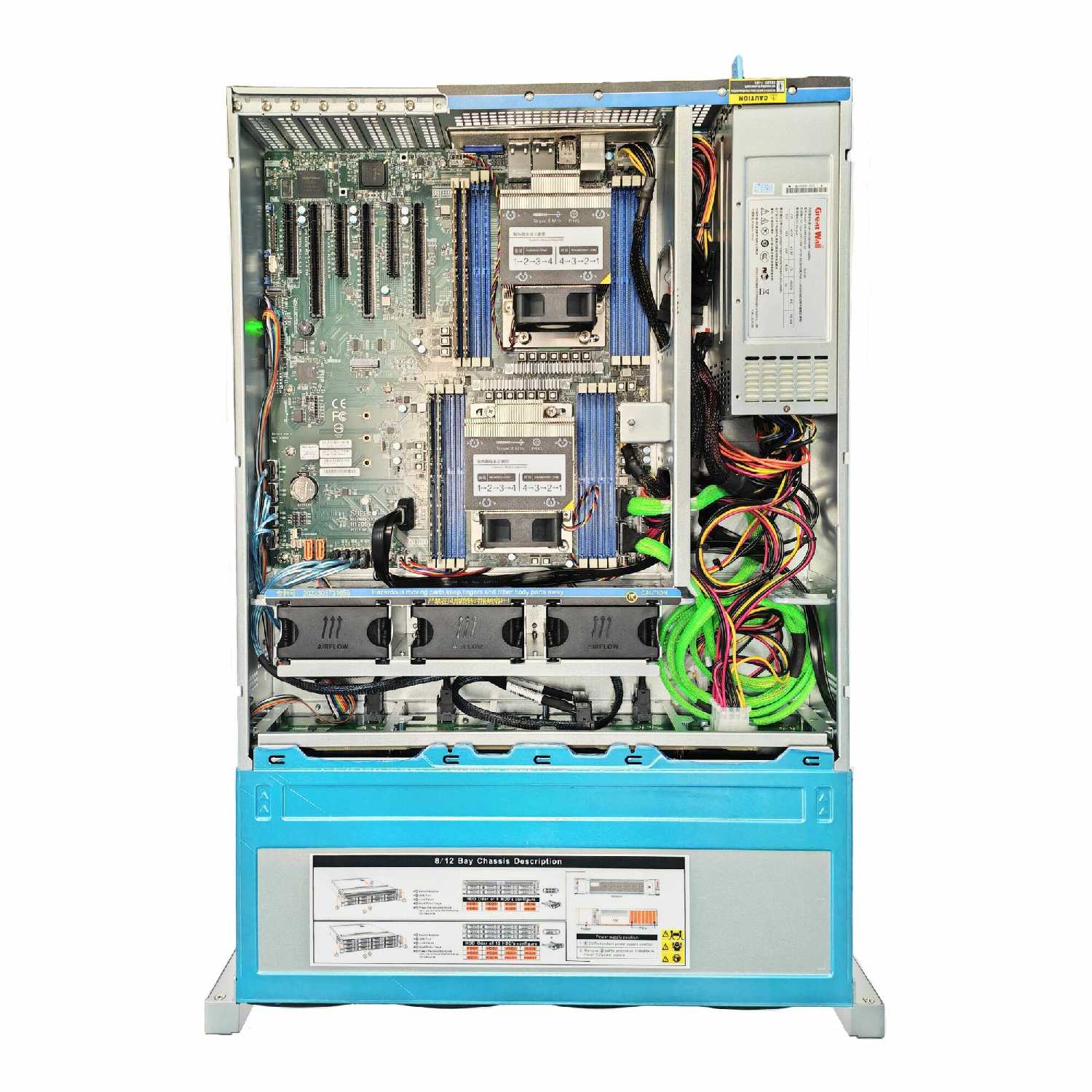 Серверная Платформа SuperMicro SuperServer AS-2024S-TR (H12DSI-N6, 2xEPYC, DDR4 ECC, 10xSATA-3.5, 4xU2-3.5, 2x800W) фотография 2