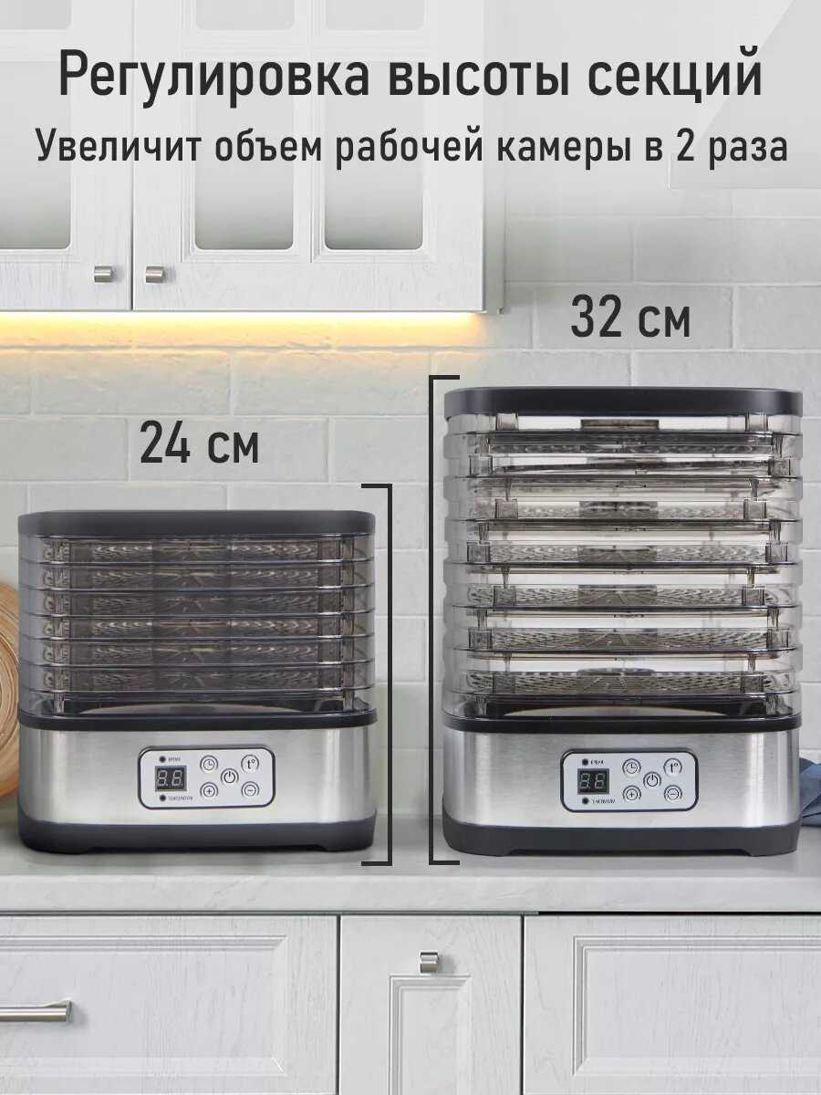 Сушилка для фруктов, овощей STINGRAY ST-FD723A (9 поддонов) фотография 5