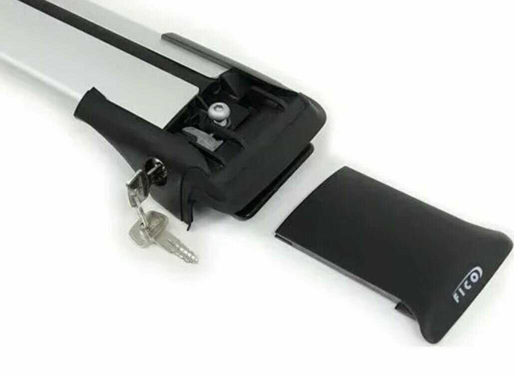 Багажник в сборе FicoPro для рейлингов с просветом для Alfa Romeo 159 Sportwagon 2006-2011 (R54-S) фотография 1