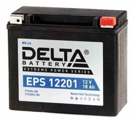 Мото аккумулятор DELTA Battery EPS 12201 MF 18 А·ч фотография 1