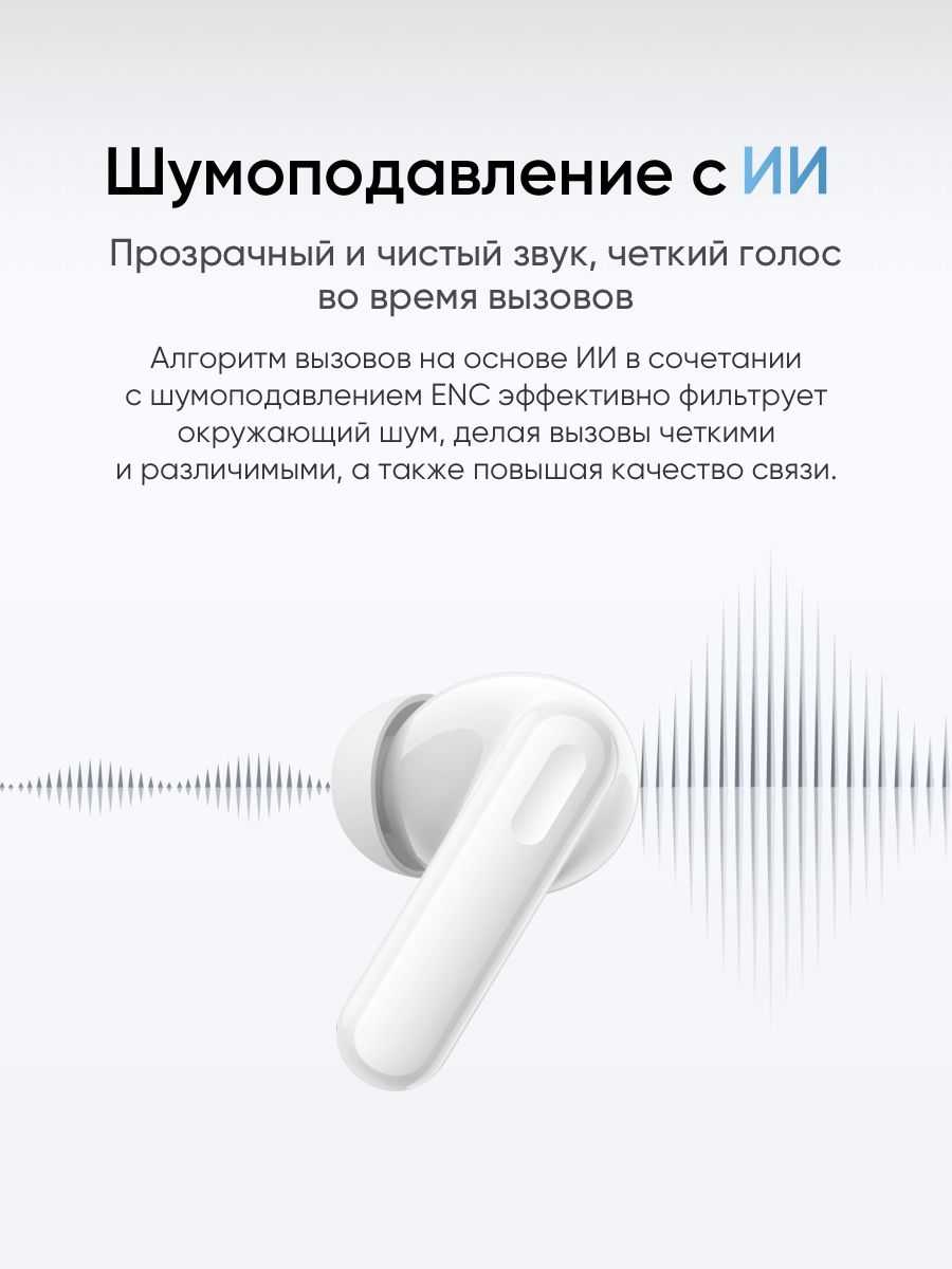 Беспроводные наушники realme TechLife Buds фотография 11