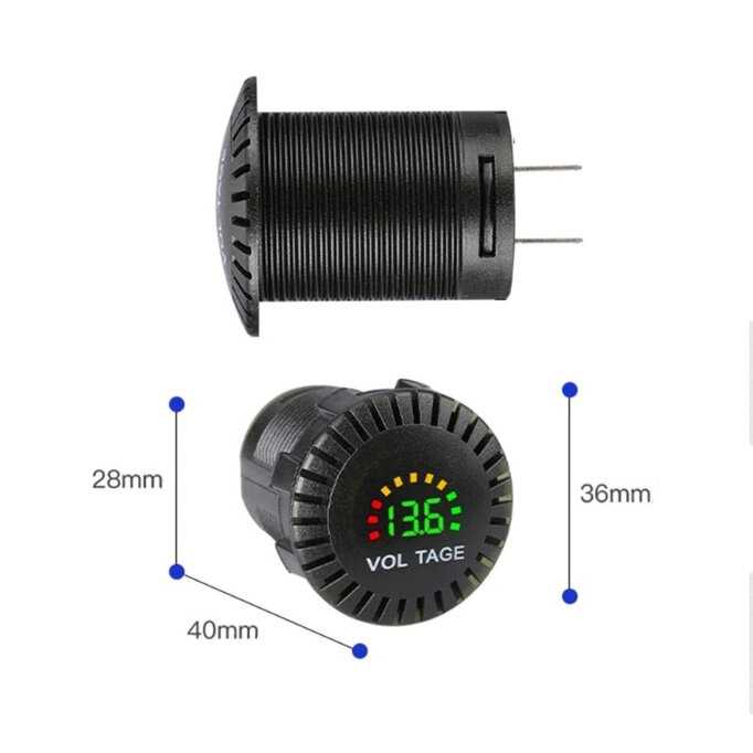 Врезной автомобильный вольтметр фотография 2
