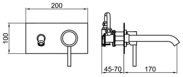 Смеситель для раковины (умывальника) Webert Elio EL830606 steel, рычажный фотография 1