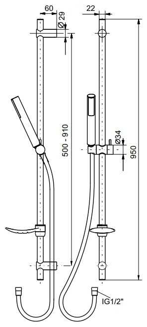 Душевой гарнитур Kaja Ipuri 27502-С, хром фотография 1