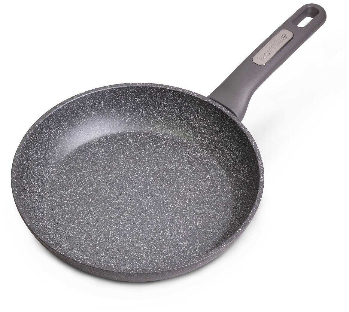 Сковорода 24 см с мраморным покрытием из алюминия Kamille KM-4287GR (Ø24 см) фотография 1