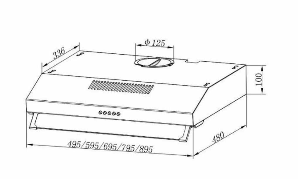 Подвесная вытяжка Evelux Ulla 60 фотография 31