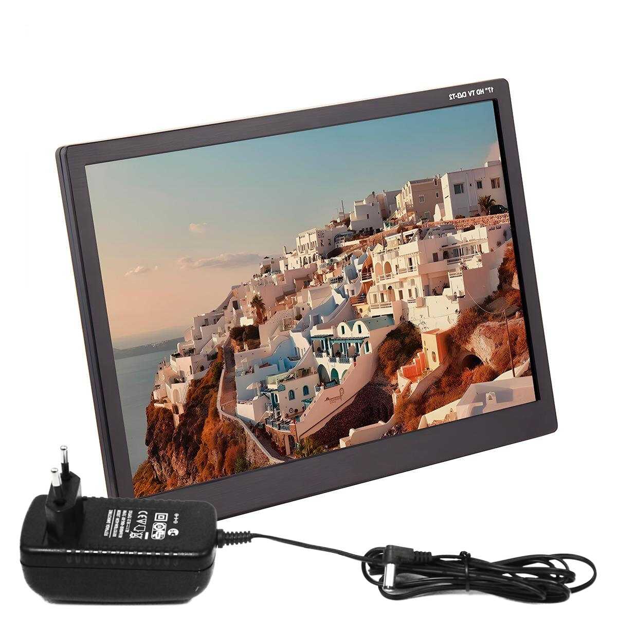 Телевизор Эплютус EP-174T (USB) (F82518VA) с жидкокристаллическим 17-дюймовым экраном и встроенным цифровым тюнером Т2 и аккумулятором 3500 мАч.