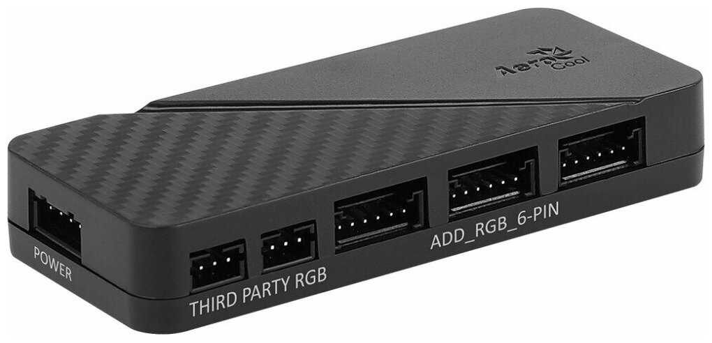 Панель управления компьютерными вентиляторами Aerocool Хаб для управление RGB-подсветкой (H66F)