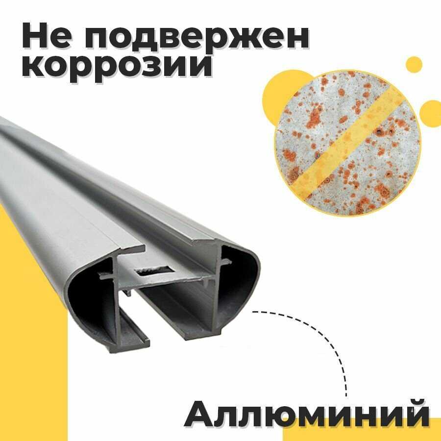 Багажник на крышу автомобиля Хендай Солярис / Hyundai Solaris 2011-2021 (комплект креплений на гладкую крышу с аэродинамическими поперечинами) фотография 2