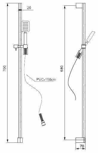 Душевой гарнитур Paini Genova GNCR121, хром фотография 1