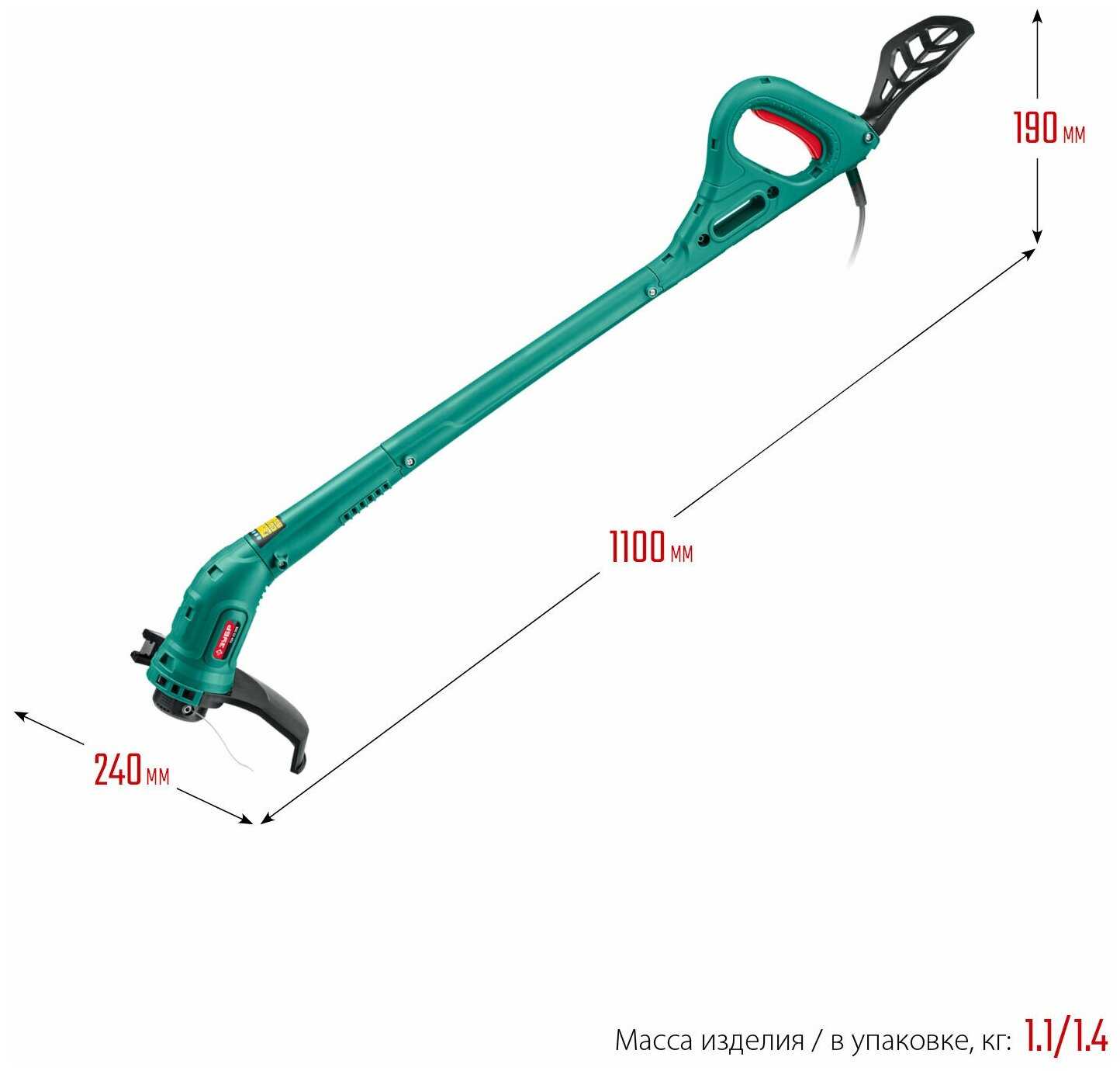 Триммер электрический ЗУБР ТСВ-38-1300 фотография 8