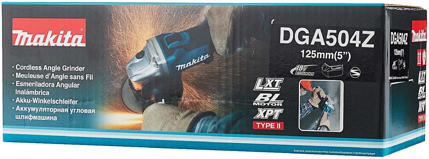 Аккумуляторная УШМ Makita DGA504Z 125 мм фотография 10