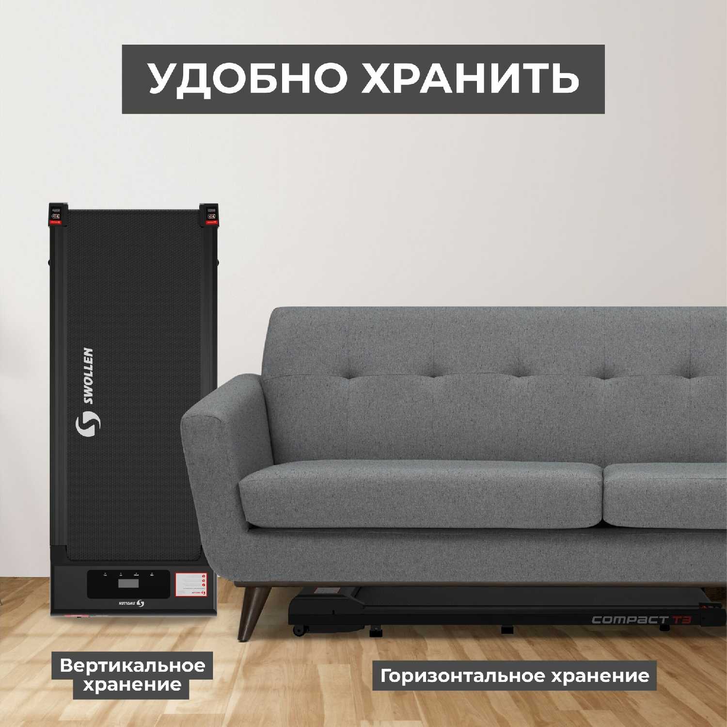 Беговая дорожка SWOLLEN Compact T3 фотография 28