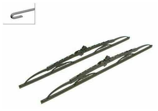 Щетка стеклоочистителя каркасная Bosch Eco 530 C, 2 шт. фотография 2