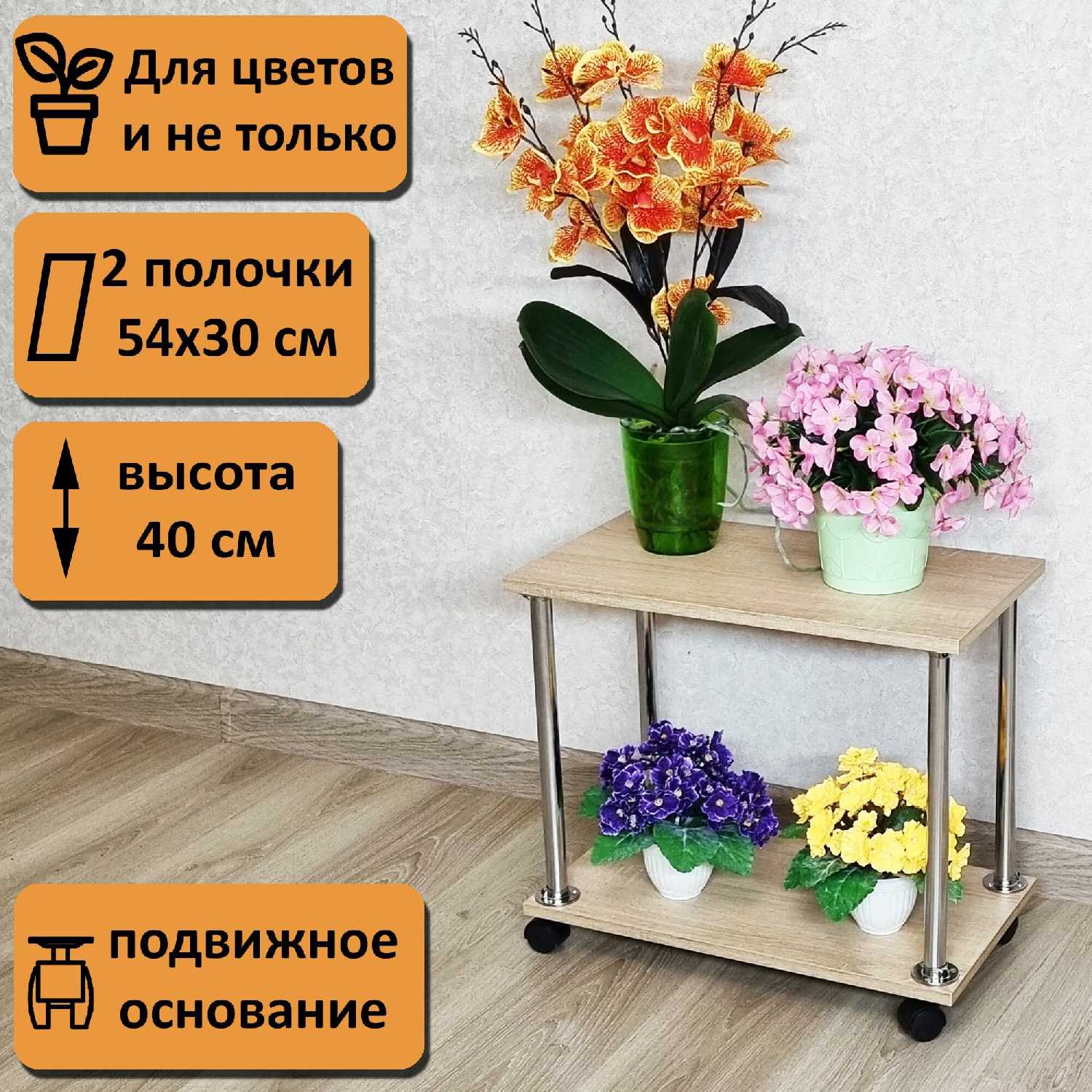 Подставка под системный блок или принтер на колесиках (2 полочки 54х30 см) фотография 25