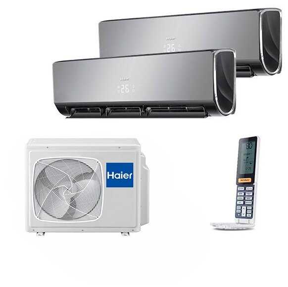 Настенный внутренний блок мульти-сплит системы Haier AS09NS6ERA-B, черный фотография 1