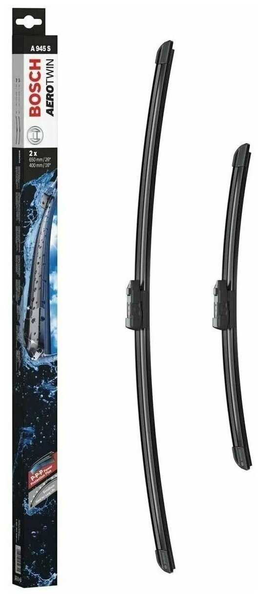 Щетка стеклоочистителя бескаркасная Bosch Aerotwin A945S, 2 шт. фотография 10