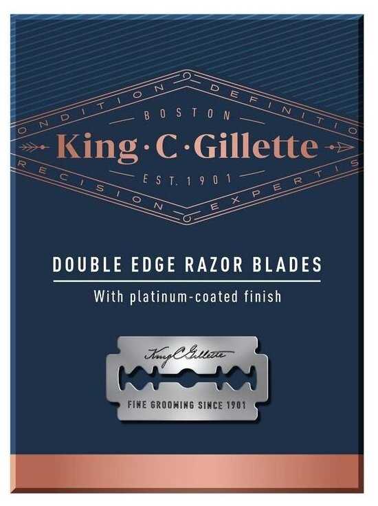 Лезвия для Т-образного станка Gillette двусторонние платиновым покрытием фотография 1