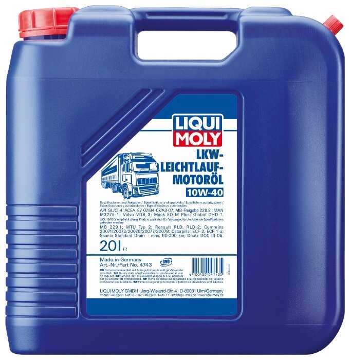 HC-синтетическое моторное масло LIQUI MOLY LKW-Leichtlauf-Motoroil 10W-40 Basic фотография 1