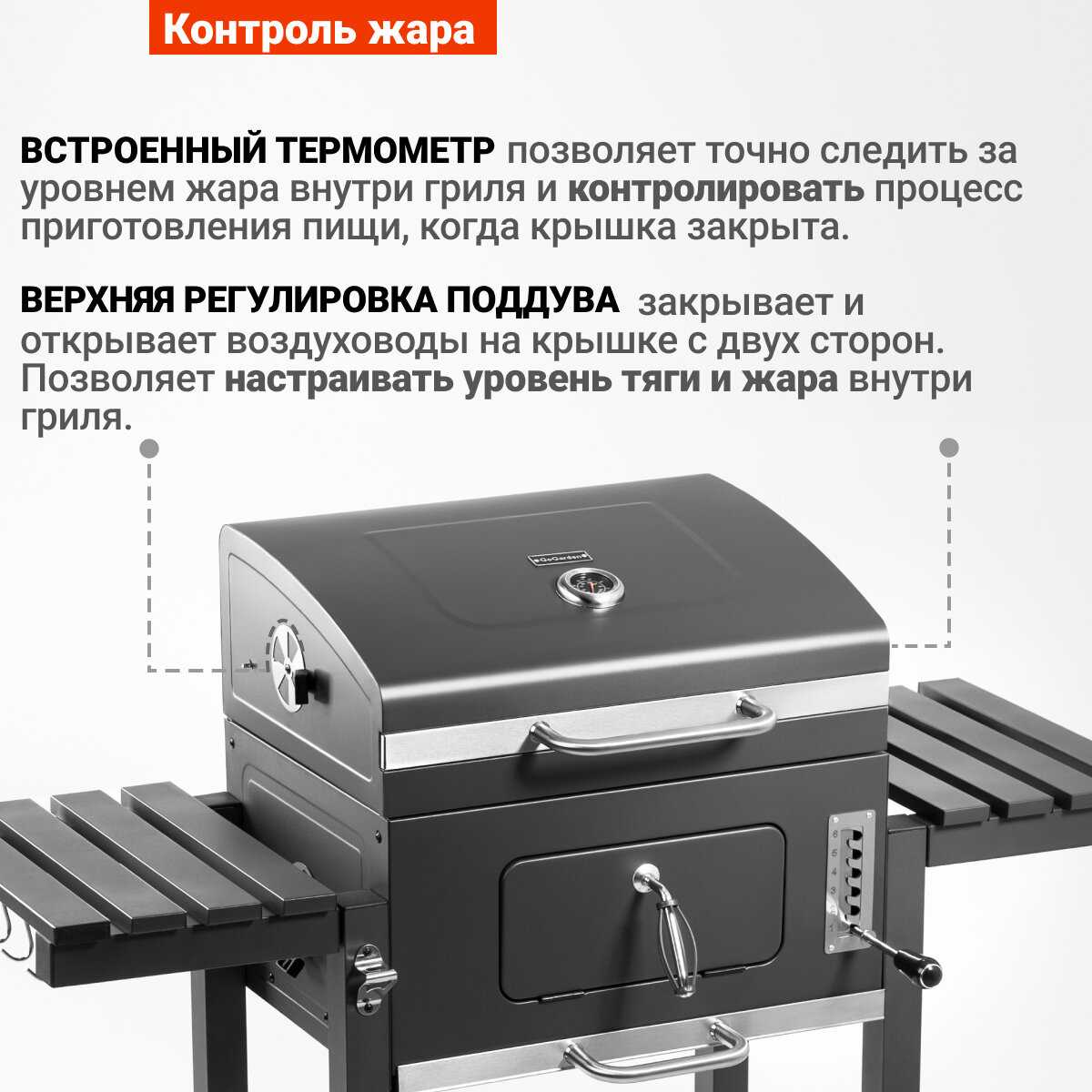 Угольный гриль барбекю GoGarden Grill-Master 61 PRO фотография 8