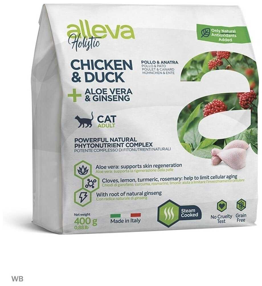 Корм для кошек Alleva Holistic (беззерновой, с курицей, с уткой) фотография 12