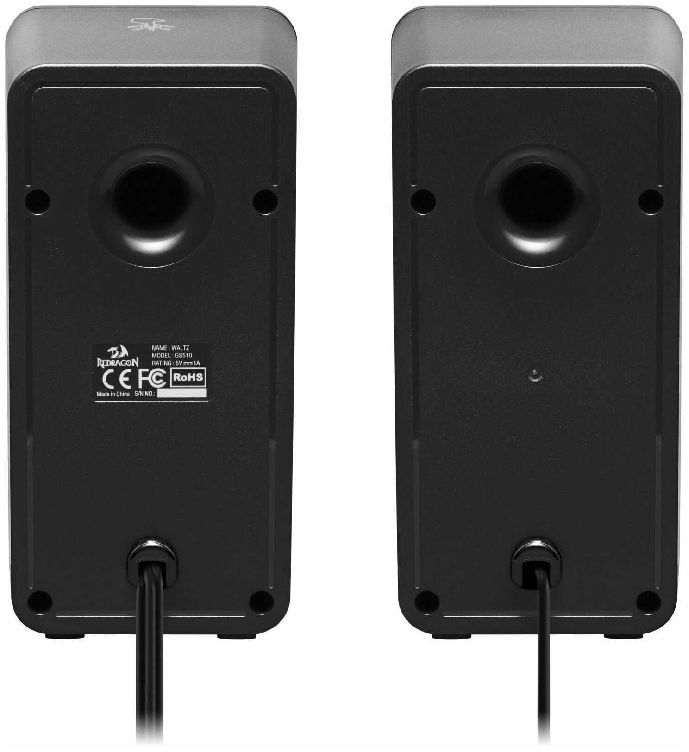 Колонки для компьютера Redragon Waltz 6 Вт / Акустическая система 2.0 USB + 3.5 jack , RGB фотография 4