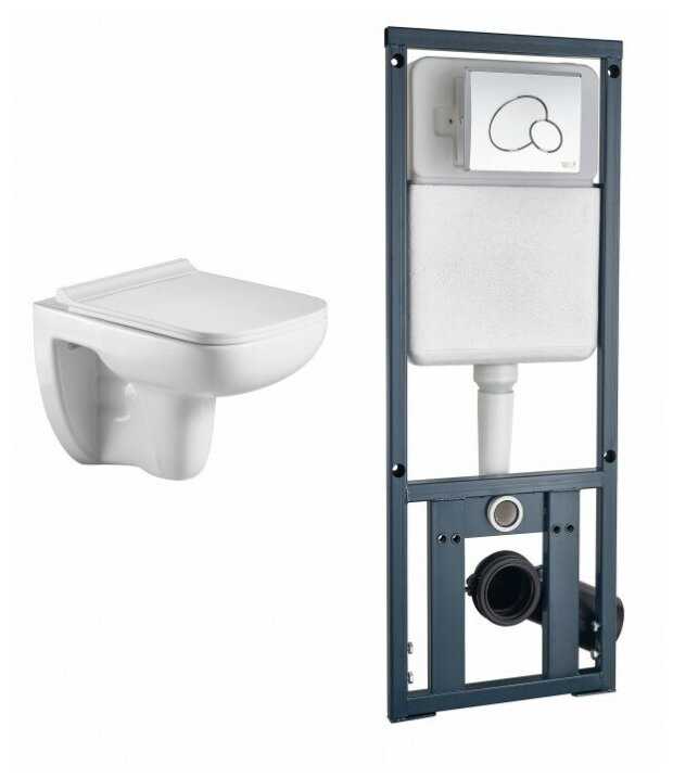 Унитаз с инсталляцией подвесной WELTWASSER Kehlbach 004 GL-WT / Marberg 410 RD фотография 12