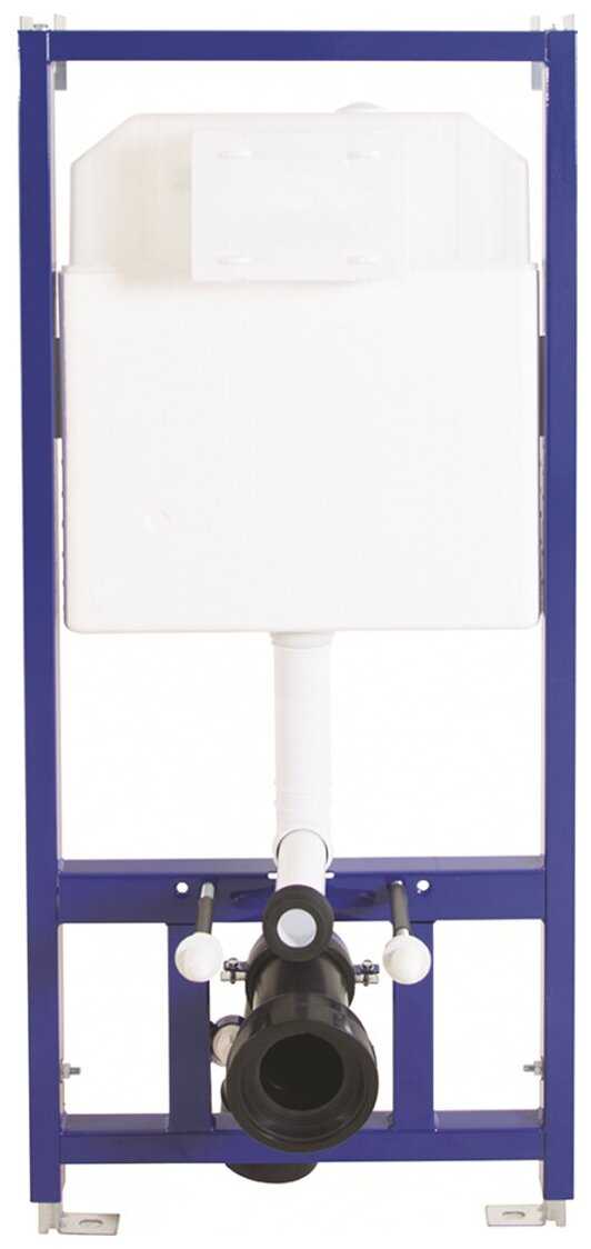 Инсталляция BERGES для скрытого монтажа унитаза NOVUM кнопка D7, белая/кнопка хром фотография 1