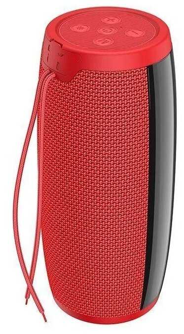 Borofone / Колонка Bluetooth LED BT/microSD/USB/AUX 2400mAh красная BR20 Sound Wave фотография 1