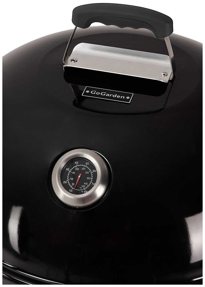 Гриль угольный Go Garden Premium 56 LUX, 70х58х102 см фотография 17