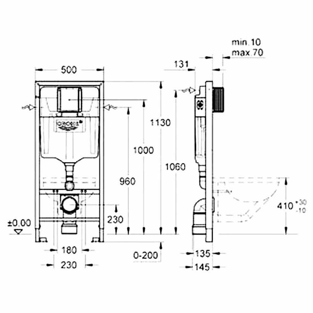 Инсталляция Grohe + унитаз Bloomix Rapid SL1233R/UF02 фотография 2