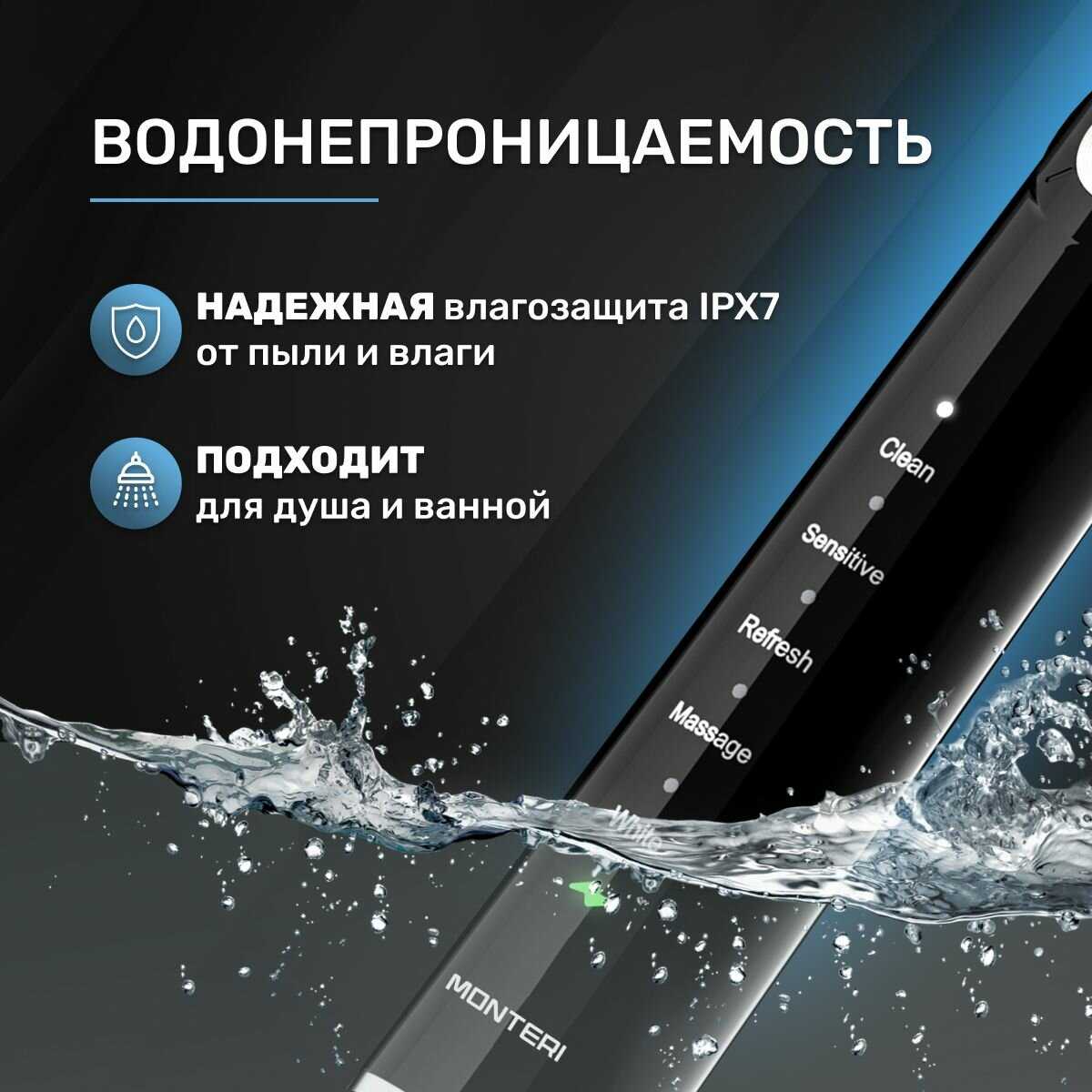 Электрическая зубная щетка MONTERI WellShine B32 фотография 21