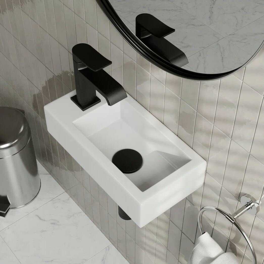 Комплект Santerika Подвесная мини-раковина (SAN. SI. MINI. REC1.370L) фотография 5