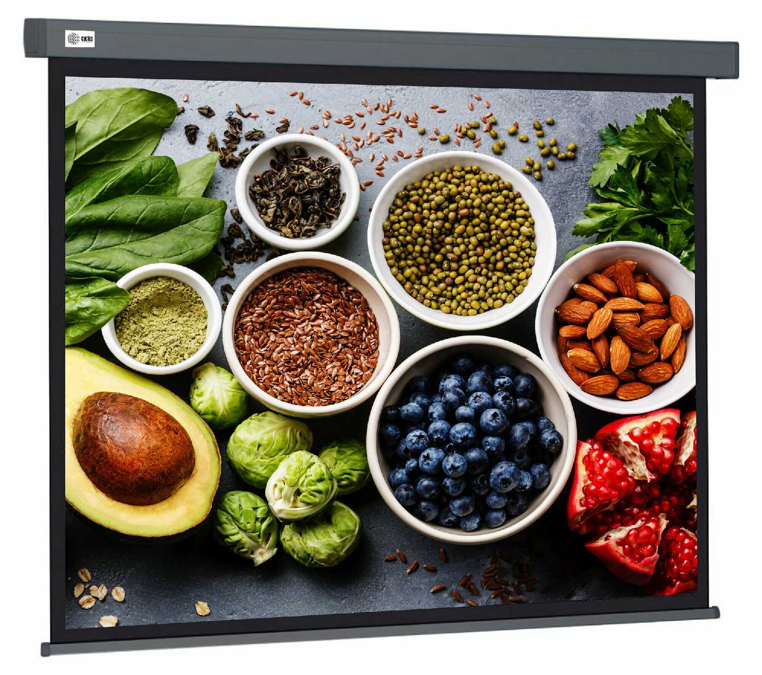 Рулонный cactus Wallscreen (CS-PSW-150X150-SG) фотография 2