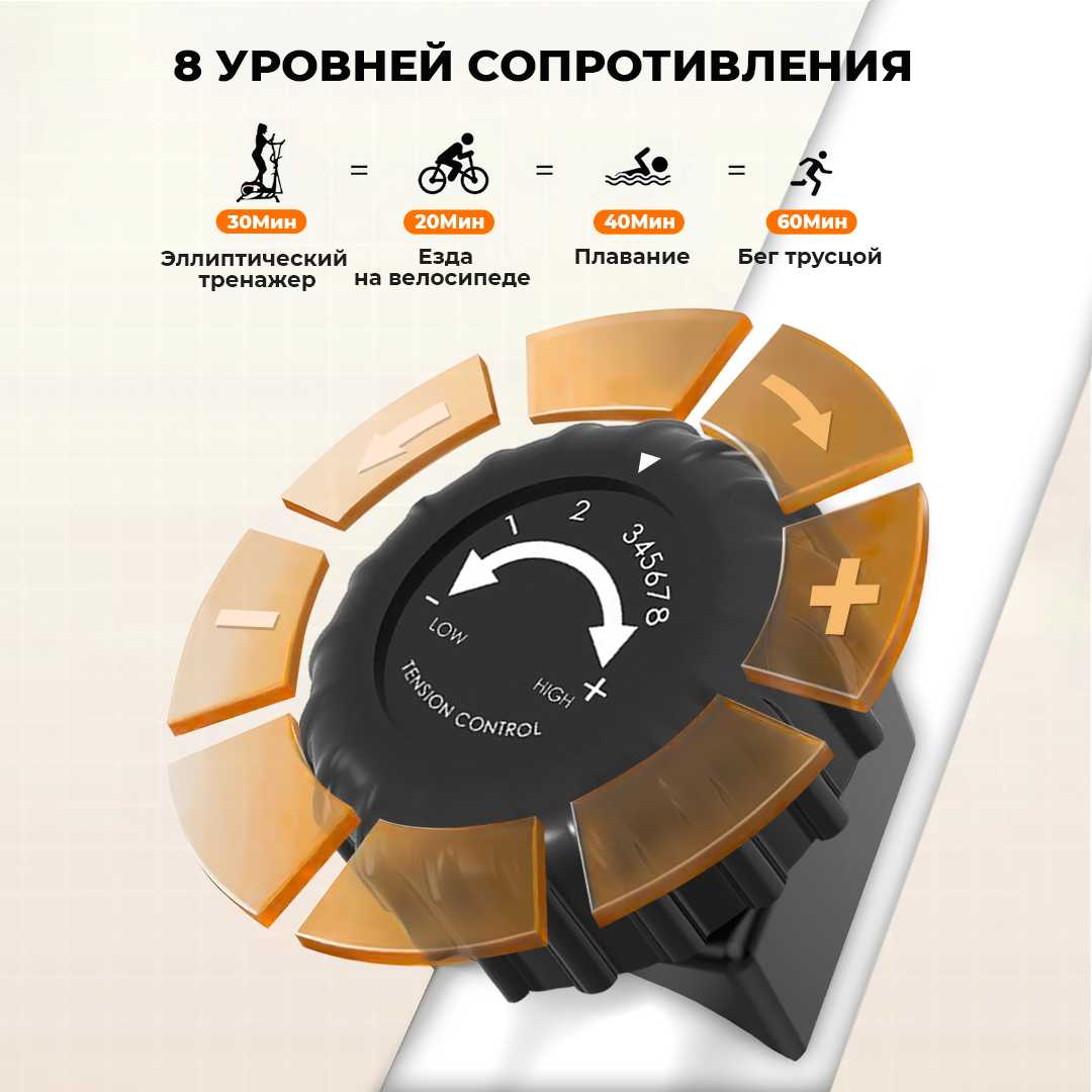 Эллиптический тренажер HyperFit Reisender U13W/3 в 1 фотография 3