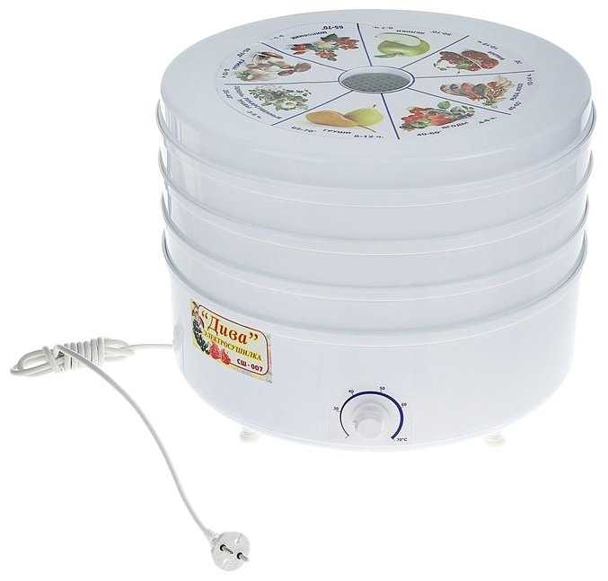 Сушилка Ротор Дива СШ-007 (3 поддона, белый) фотография 1