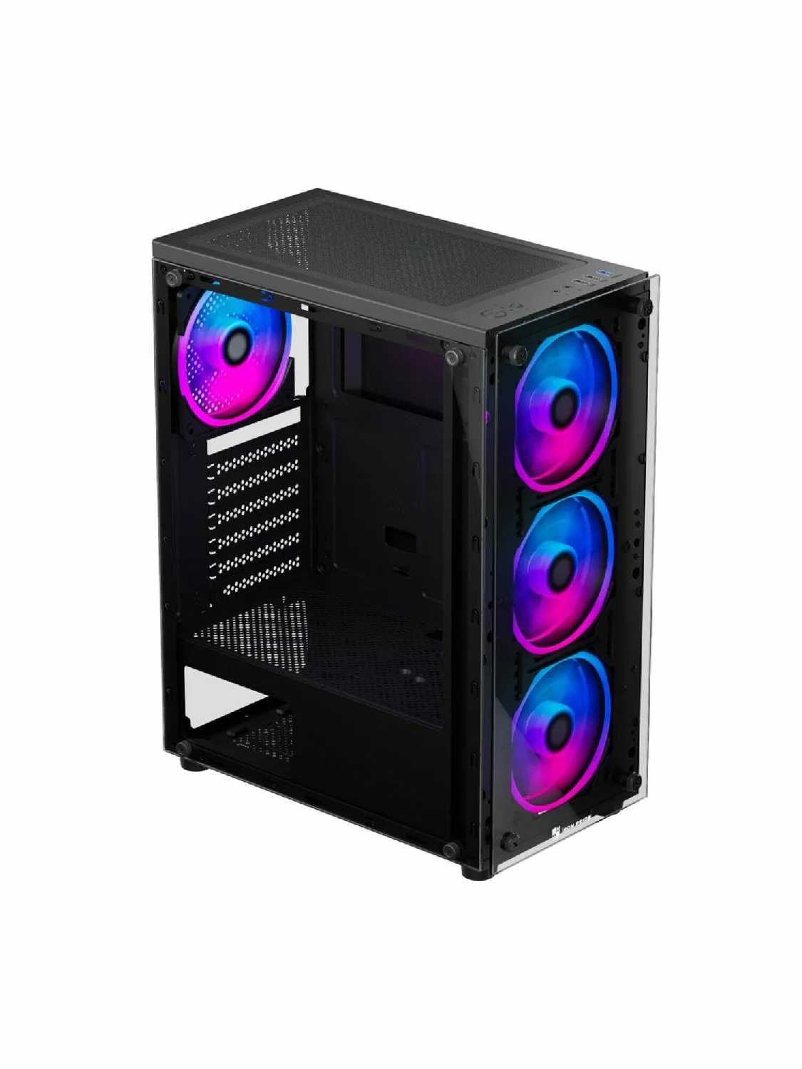 Корпус Warrior Z2 + 4 ARGB вентилятора + закаленное стекло сбоку и спереди, ATX, Micro-ATX, Mini-ITX фотография 14
