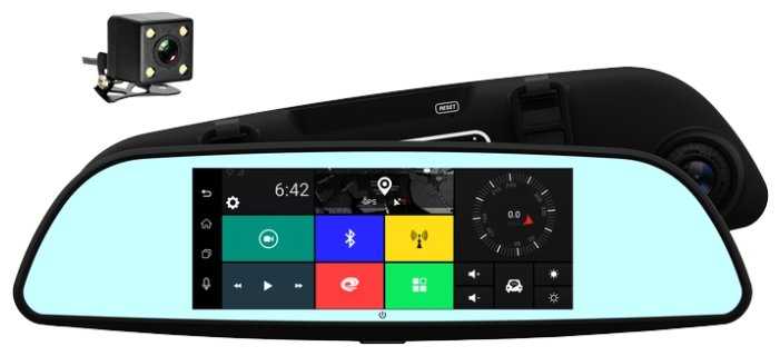 Видеорегистратор TrendVision aMirror Slim, 2 камеры, GPS