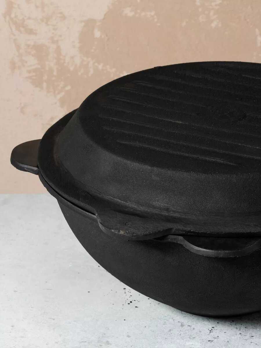 Казан Казан чугунный с крышкой (16 л) фотография 25