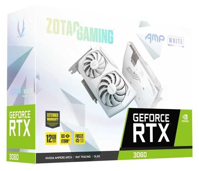 Видеокарта ZOTAC GAMING GeForce RTX 3060 AMP White Edition 12GB (ZT-A30600F-10P) фотография 5